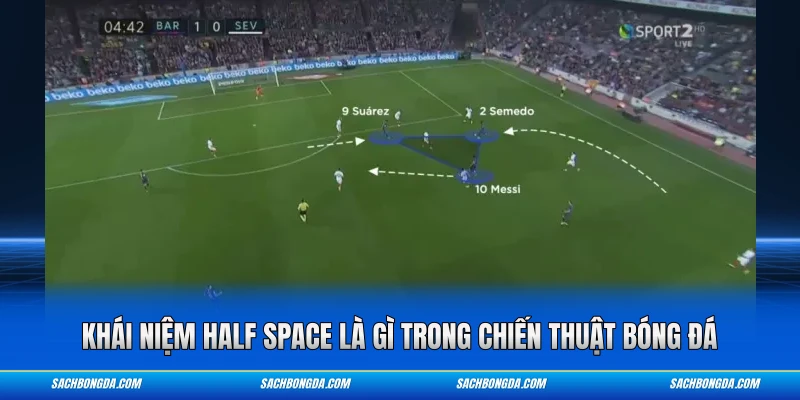 Khái niệm half space là gì trong chiến thuật bóng đá