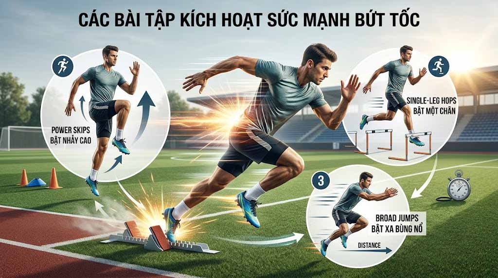 Các Bài Tập Tăng Tốc Độ Trong Bóng Đá Giúp Bứt Tốc Nhanh 1 Các Bài Tập Kích Hoạt Sức Mạnh
