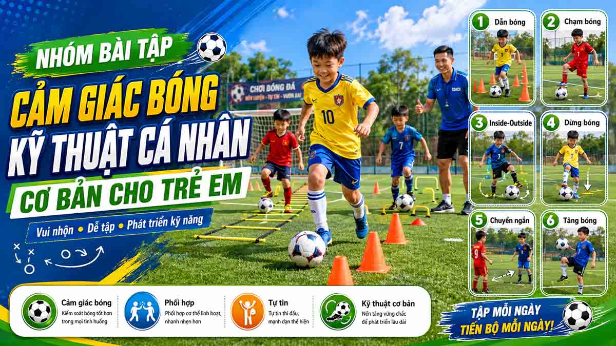 Top 9 Bài Tập Bóng Đá Cho Trẻ Em Vui Nhộn Và An Toàn Nhất 1 Nhóm Bài Tập Cảm Giác Bóng Và Kỹ Thuật Cá Nhân Cơ Bản