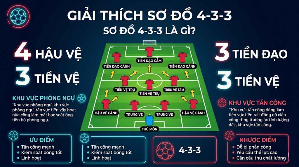 Sơ đồ 4 3 3 là gì?