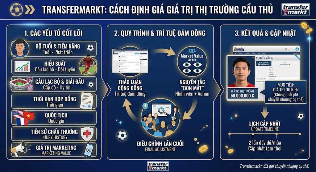 Transfermarkt định giá cầu thủ như thế nào?