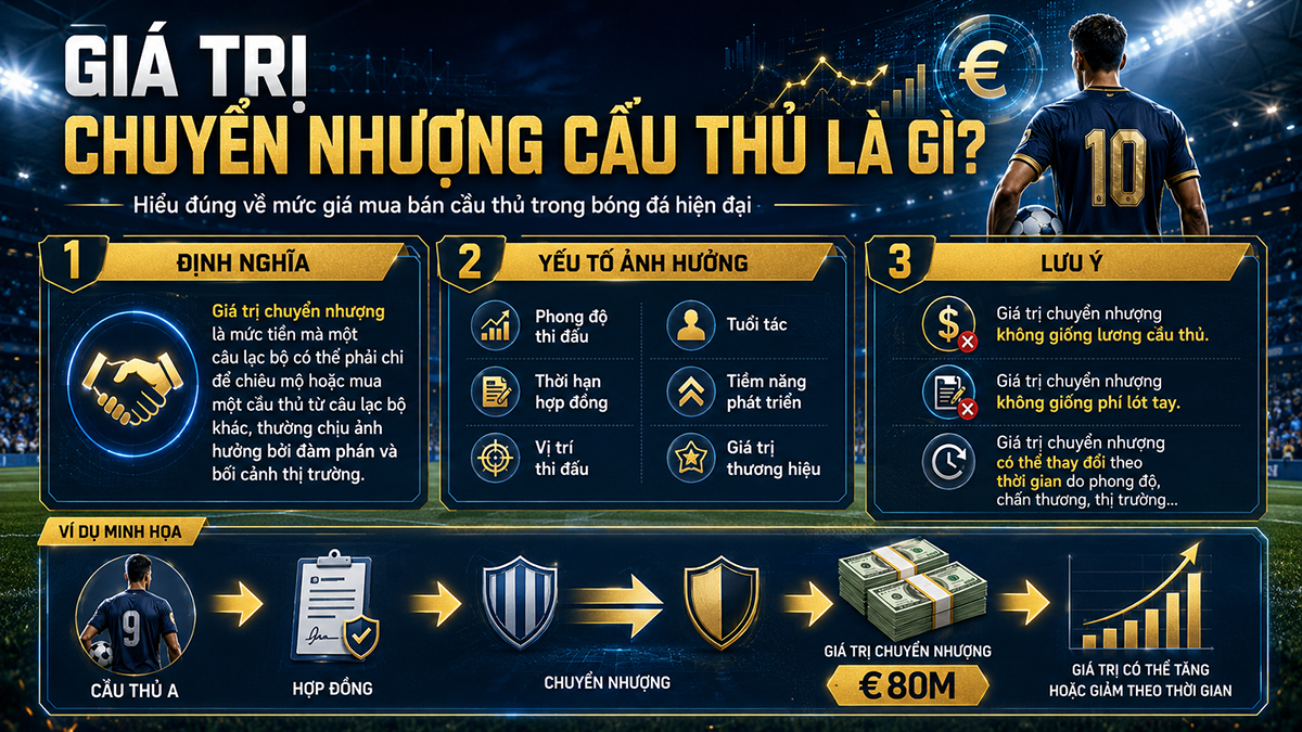 Giá trị chuyển nhượng cầu thủ là gì?