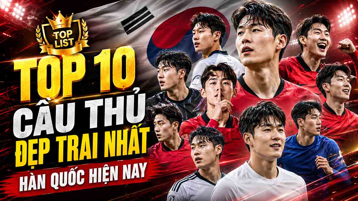 Top 10 Cầu thủ đẹp trai nhất Hàn Quốc hiện nay